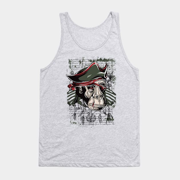 Pirate Monkey Tank Top by eufritz